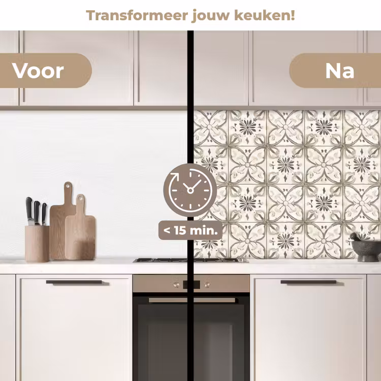Keuken achterwand - Antiek - Tegel - Beige — 3