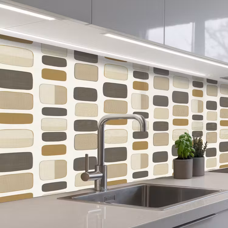 Keuken achterwand - Blokken - Vintage - Grijs — 2