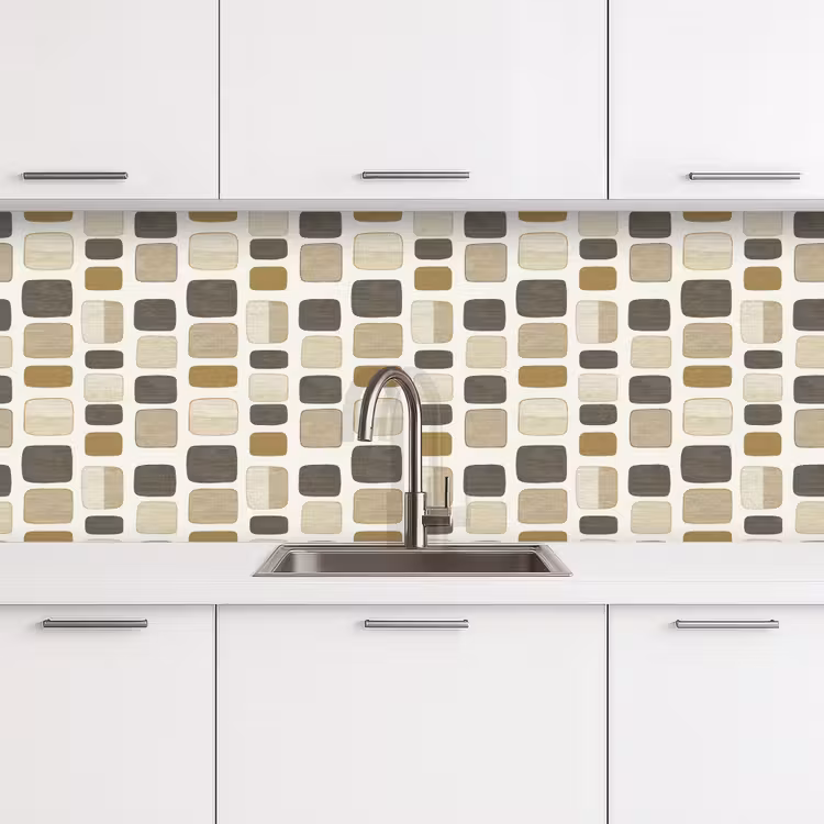 Keuken achterwand - Blokken - Vintage - Grijs — 4