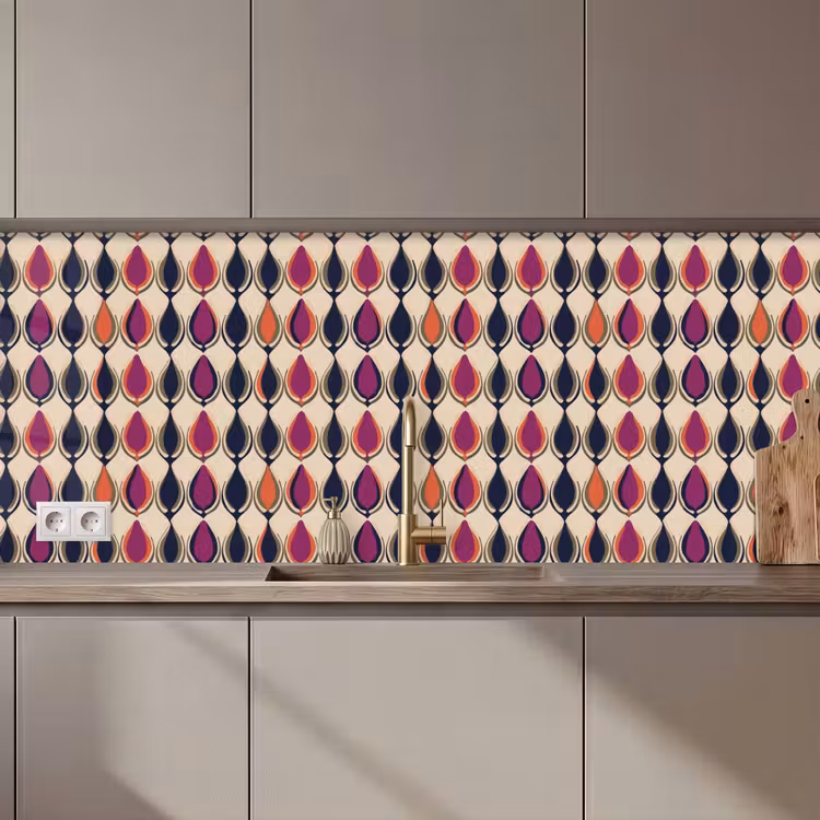 Keuken achterwand - Vintage - Retro - Kleurrijk — 1
