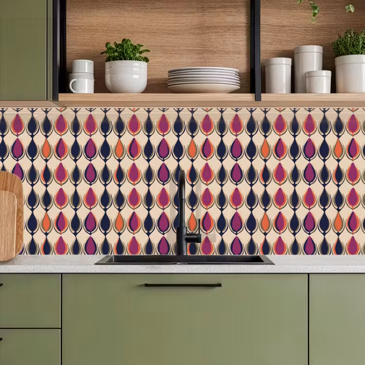 Keuken achterwand - Vintage - Retro - Kleurrijk — 8