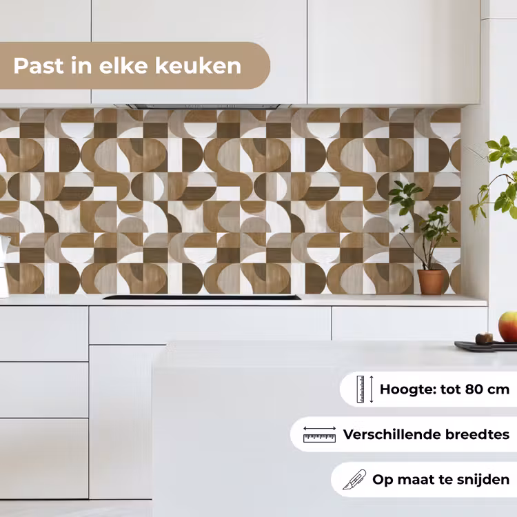 Keuken achterwand - Abstract - Retro - Bruin — 7