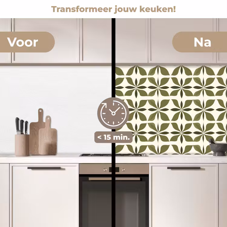 Keuken achterwand - Botanisch - Retro - Groen — 3