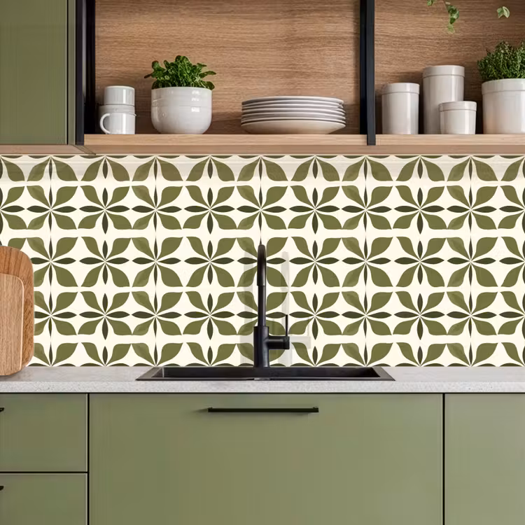 Keuken achterwand - Botanisch - Retro - Groen — 8