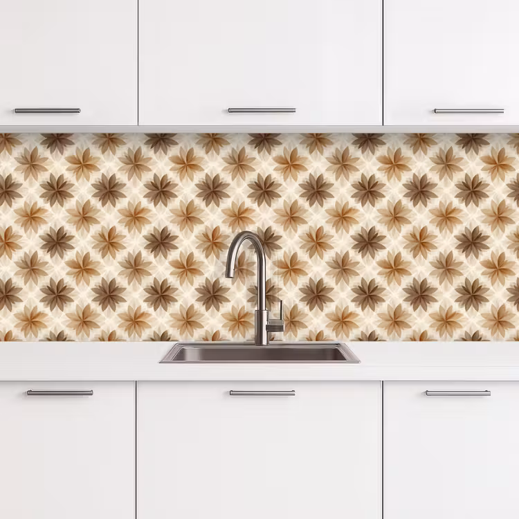 Keuken achterwand - Geografisch - Patroon - Bruin — 4
