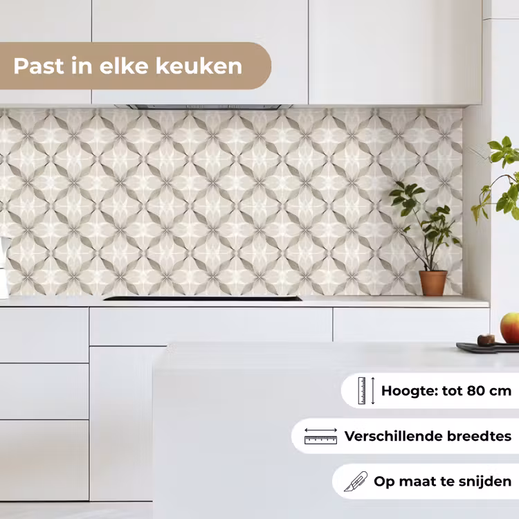 Keuken achterwand - Grafisch - Patroon - Grijs — 7