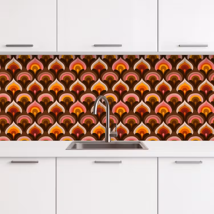 Keuken achterwand - Patroon - Retro - Kleurrijk — 4