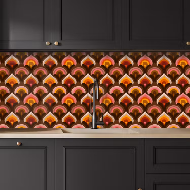 Keuken achterwand - Patroon - Retro - Kleurrijk — 6