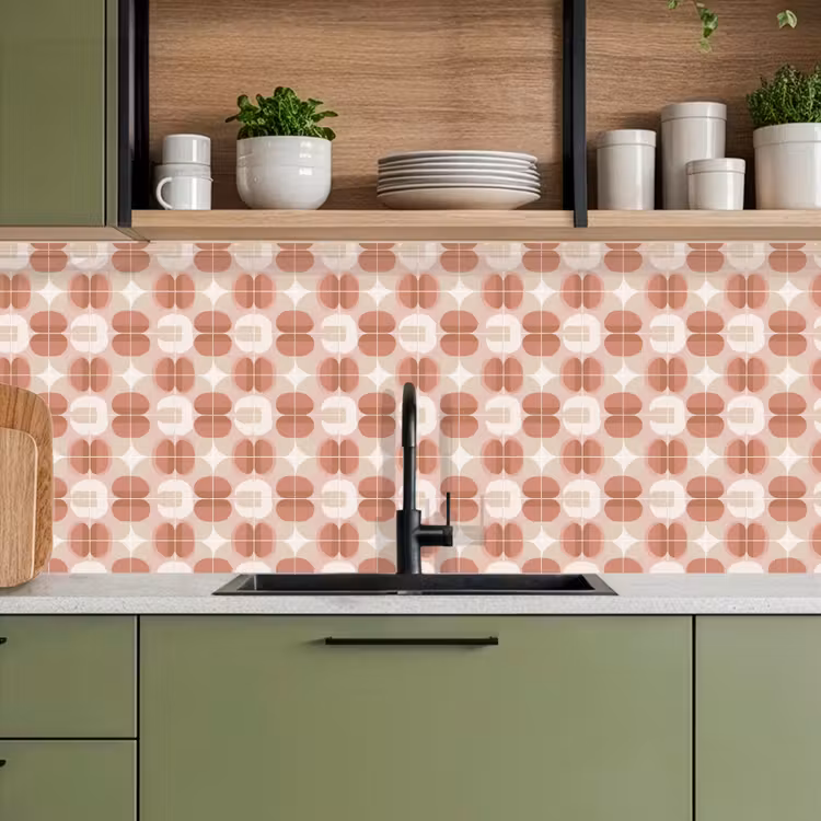 Keuken achterwand - Retro - Klassiek - Roze — 8