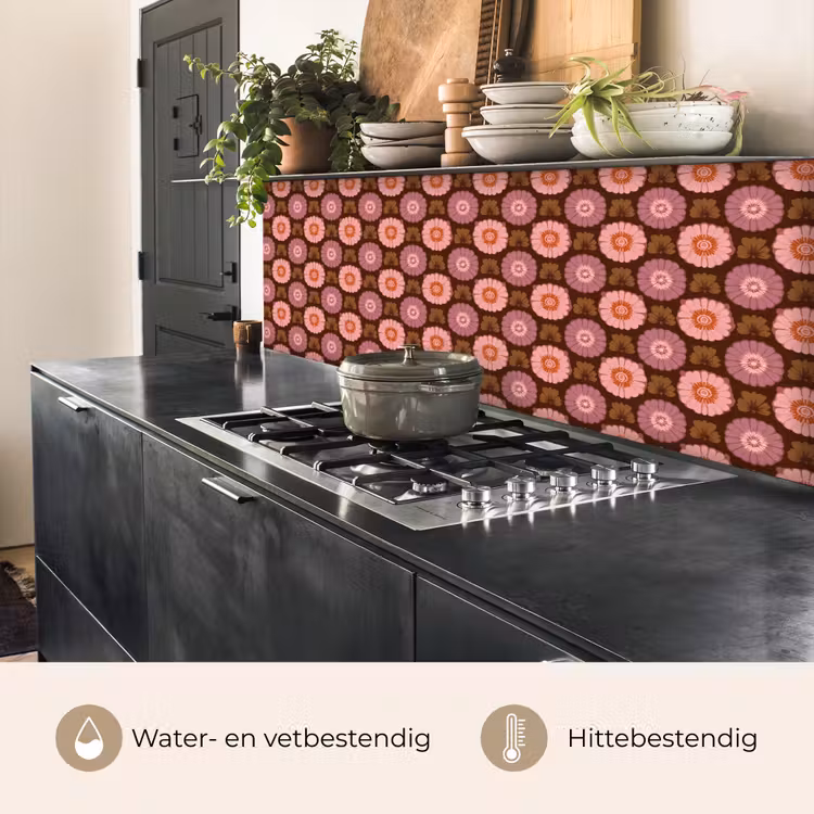 Keuken achterwand - Retro - Madelief - Roze — 5