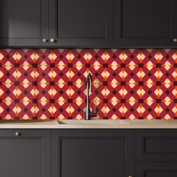 Keuken achterwand - Retro - Patroon - Kleurrijk — 6