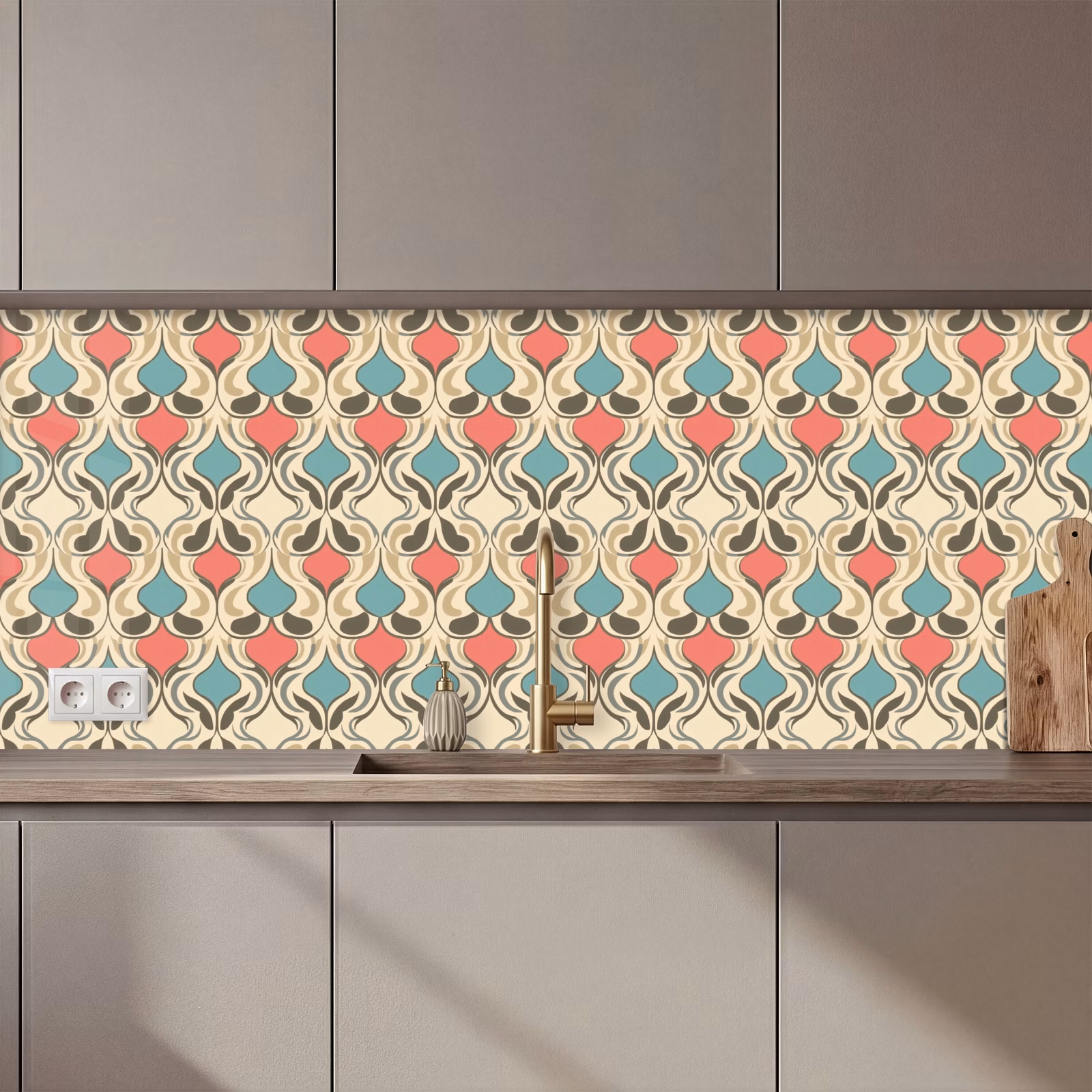 Keuken achterwand - Barok - Retro - Kleurrijk — 1