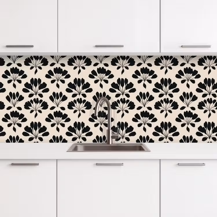 Keuken achterwand - Abstract - Patroon - Zwart — 4
