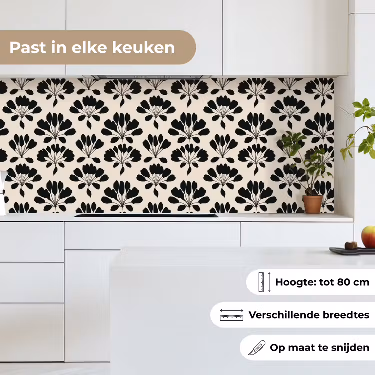 Keuken achterwand - Abstract - Patroon - Zwart — 7