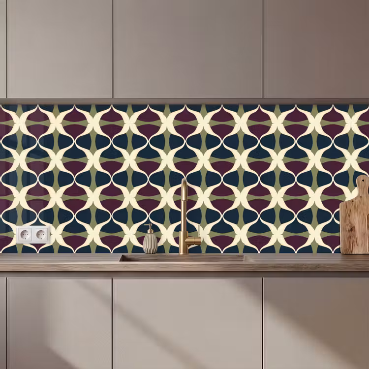 Keuken achterwand - Abstract - Retro - Kleurrijk — 1