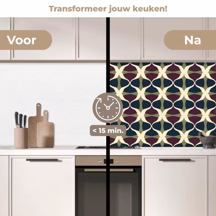 Keuken achterwand - Abstract - Retro - Kleurrijk — 3