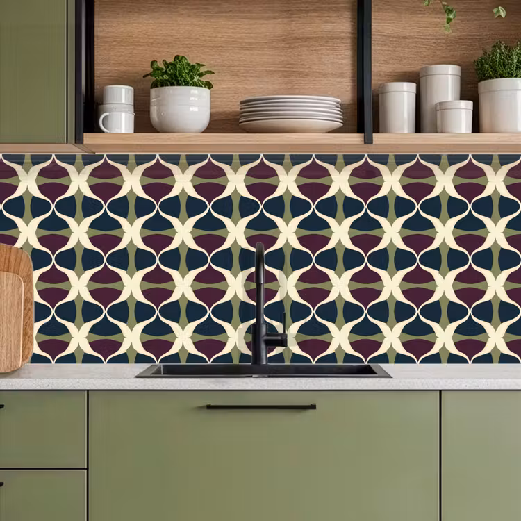 Keuken achterwand - Abstract - Retro - Kleurrijk — 8