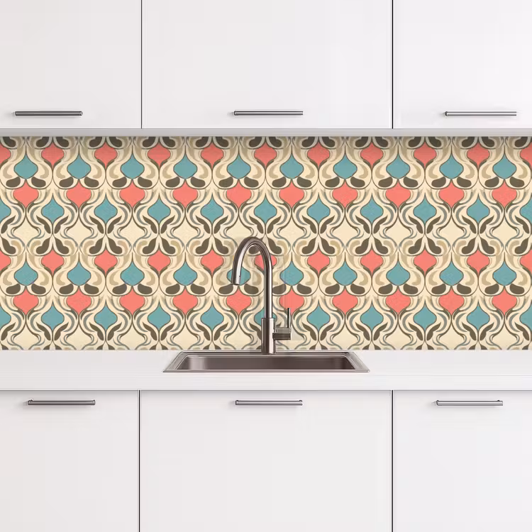 Keuken achterwand - Barok - Retro - Kleurrijk — 4