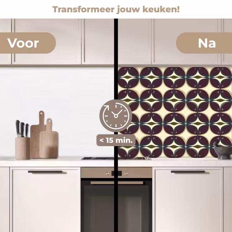 Keuken achterwand - Cirkel - Retro - Kleurrijk — 3