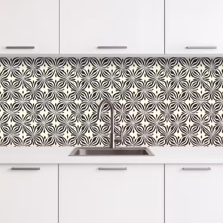 Keuken achterwand - Grafisch - Patroon - Zwart — 4