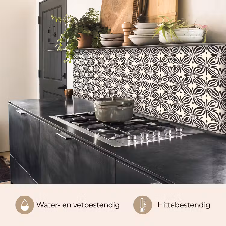 Keuken achterwand - Grafisch - Patroon - Zwart — 5