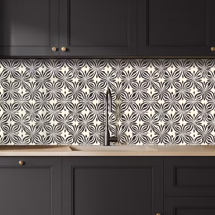 Keuken achterwand - Grafisch - Patroon - Zwart — 6