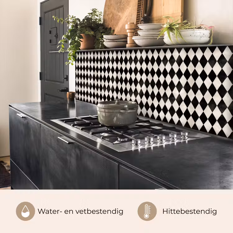 Keuken achterwand - Klassiek - Patroon - Zwart — 5