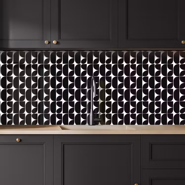 Keuken achterwand - Modern - Geometrisch - Zwart — 6