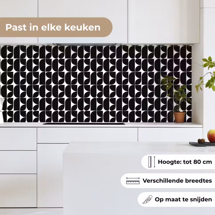 Keuken achterwand - Modern - Geometrisch - Zwart — 7