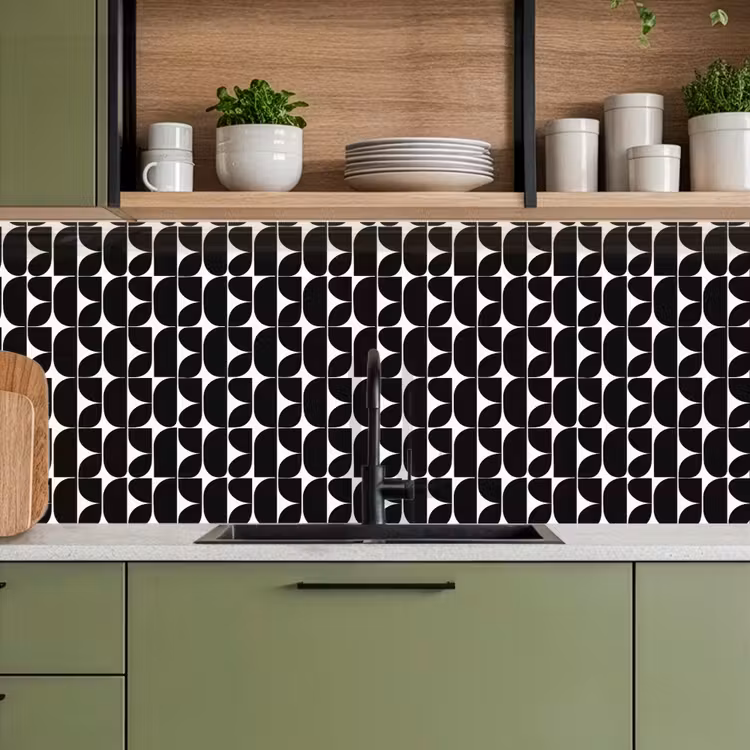 Keuken achterwand - Modern - Geometrisch - Zwart — 8