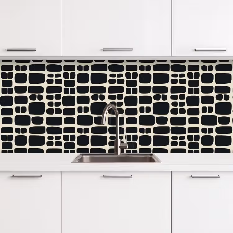 Keuken achterwand - Modern - Organisch - Zwart — 4