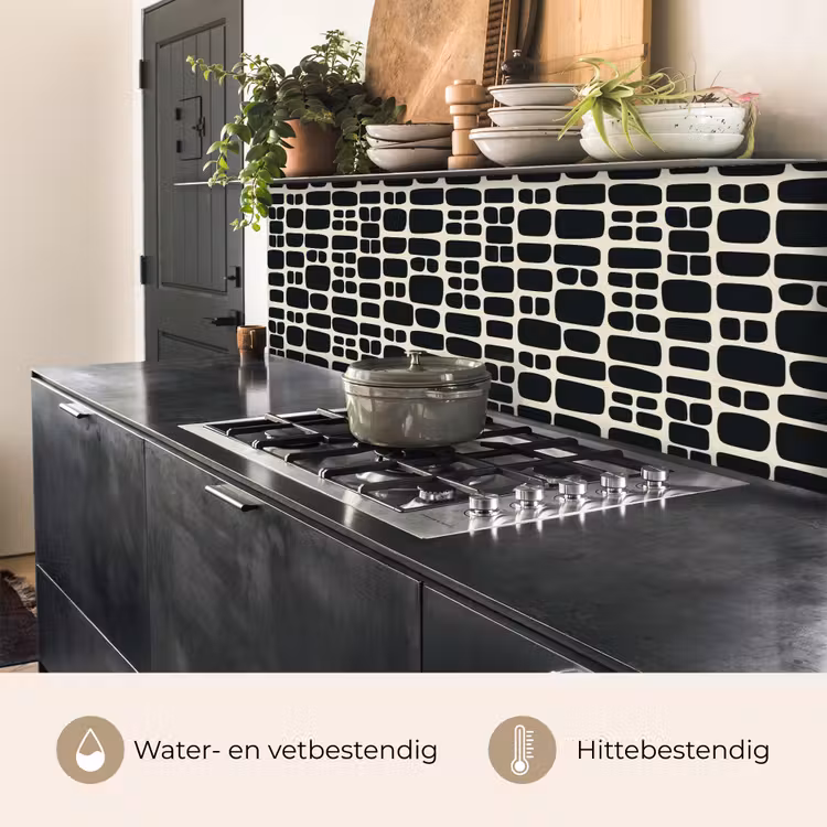 Keuken achterwand - Modern - Organisch - Zwart — 5