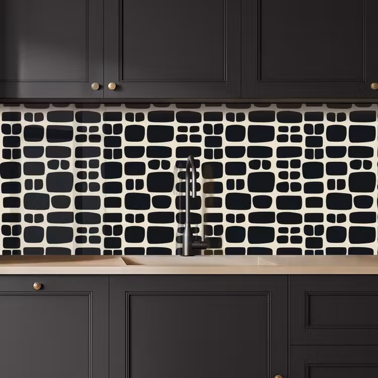 Keuken achterwand - Modern - Organisch - Zwart — 6