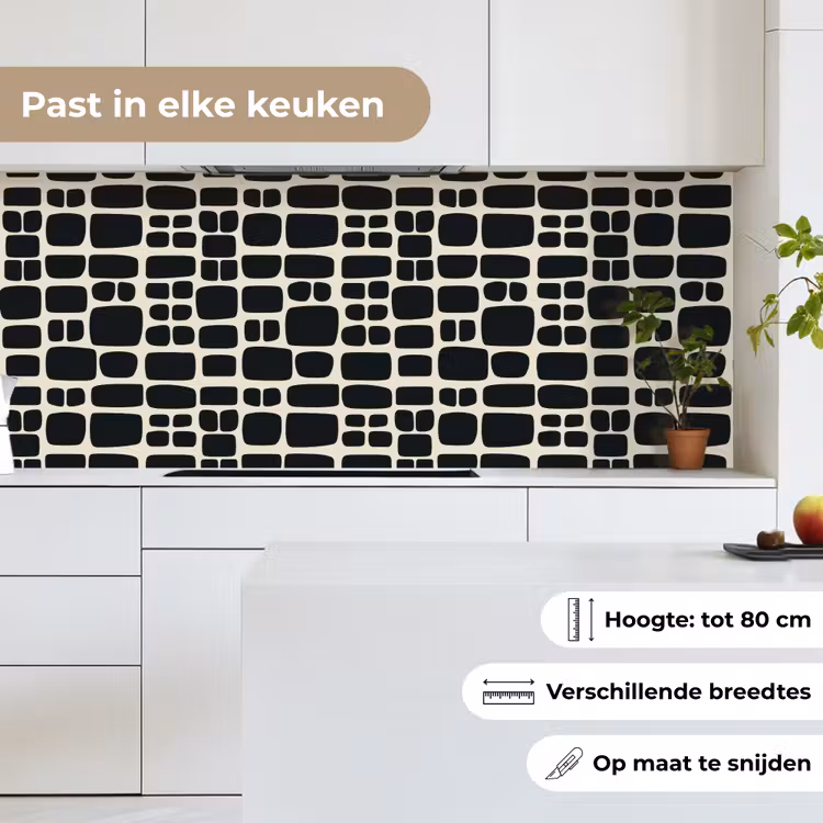 Keuken achterwand - Modern - Organisch - Zwart — 7