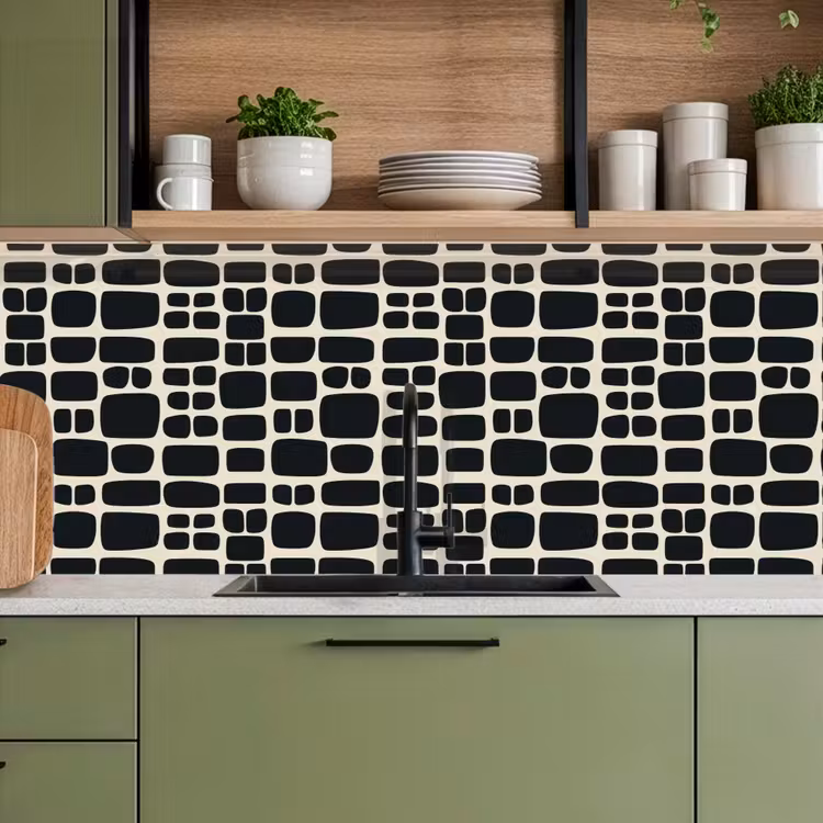 Keuken achterwand - Modern - Organisch - Zwart — 8