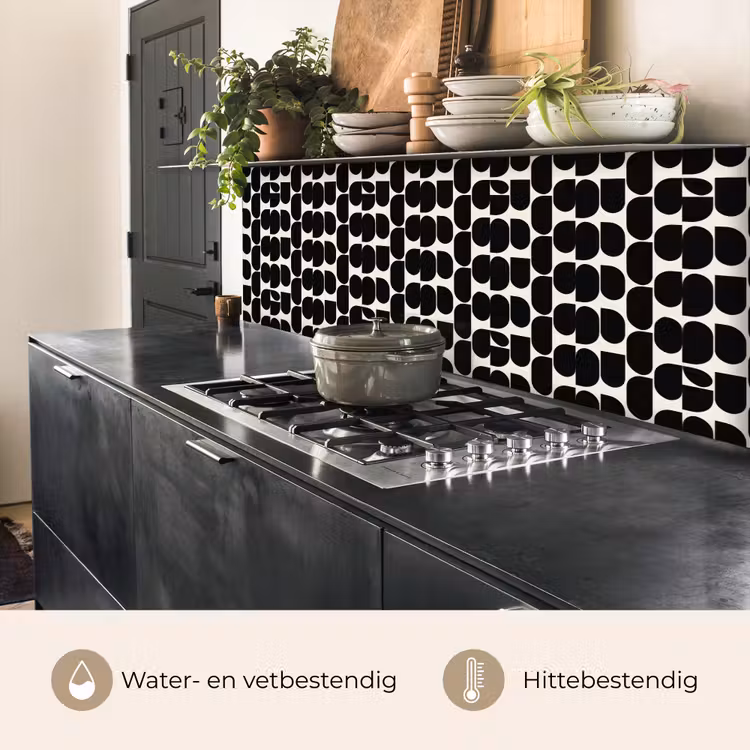 Keuken achterwand - Modern - Patroon - Zwart — 5