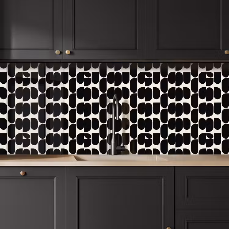 Keuken achterwand - Modern - Patroon - Zwart — 6