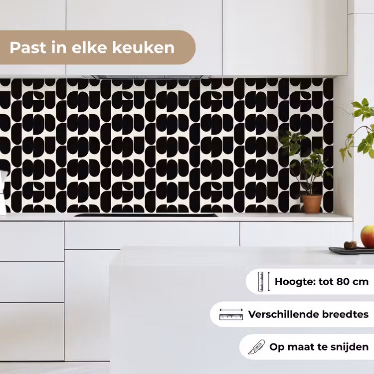 Keuken achterwand - Modern - Patroon - Zwart — 7