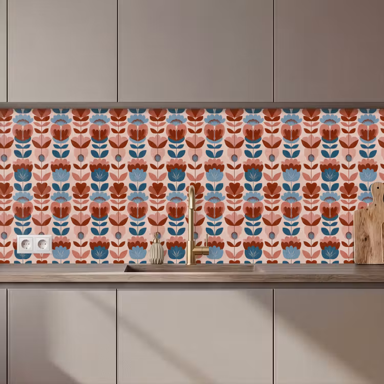 Keuken achterwand - Vintage - Motief - Kleurrijk — 1