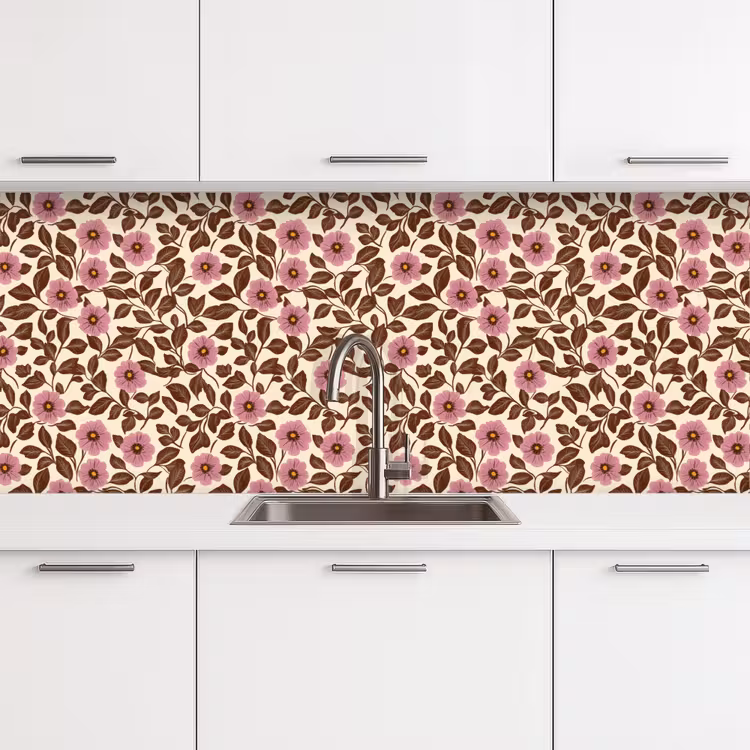 Keuken achterwand - Bloemen - Bladeren - Kleurrijk — 4