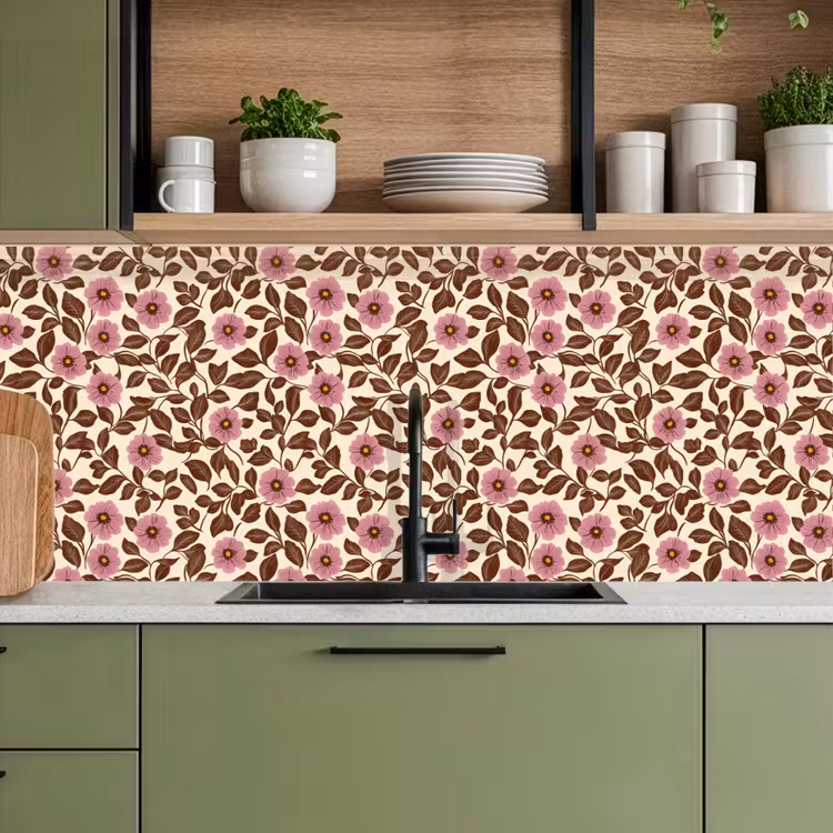 Keuken achterwand - Bloemen - Bladeren - Kleurrijk — 8