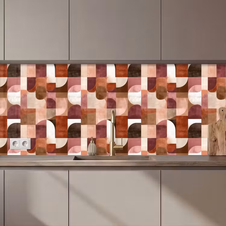 Keuken achterwand - Geometrie - Modern - Retro — 1