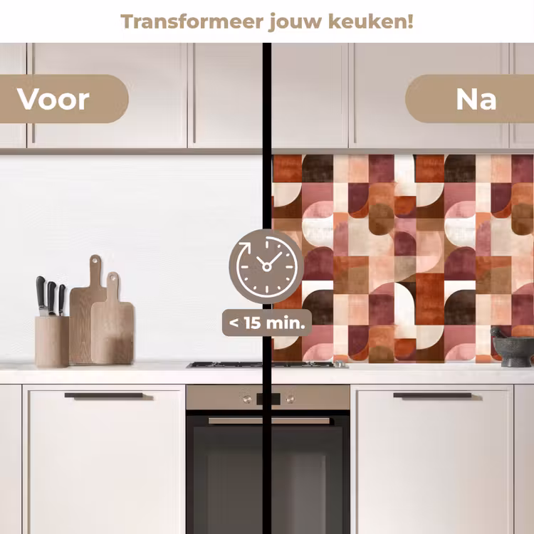 Keuken achterwand - Geometrie - Modern - Retro — 3