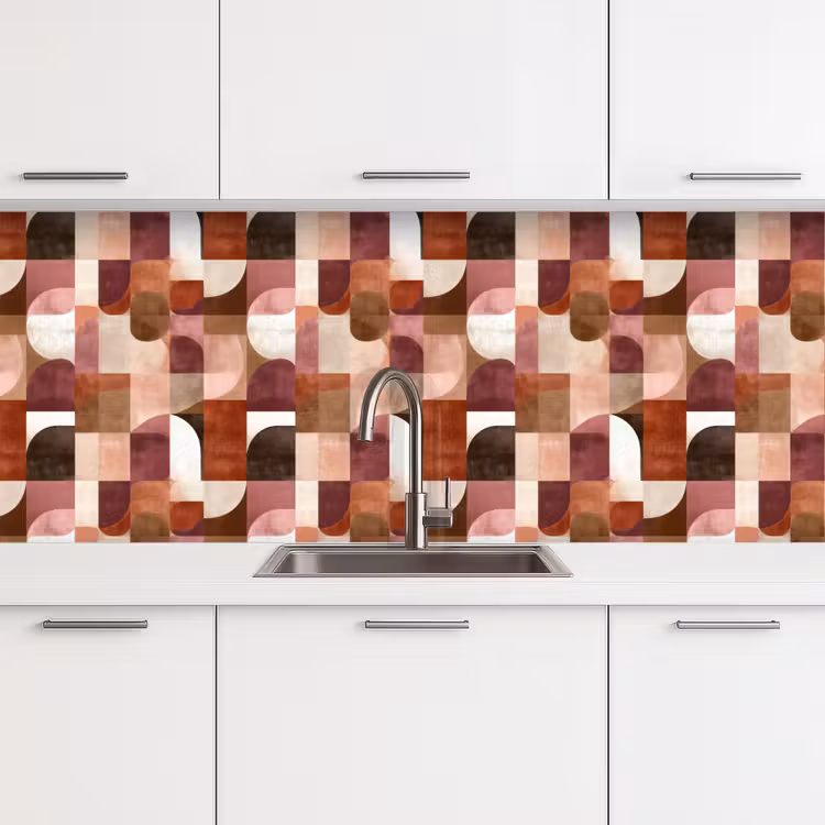 Keuken achterwand - Geometrie - Modern - Retro — 4