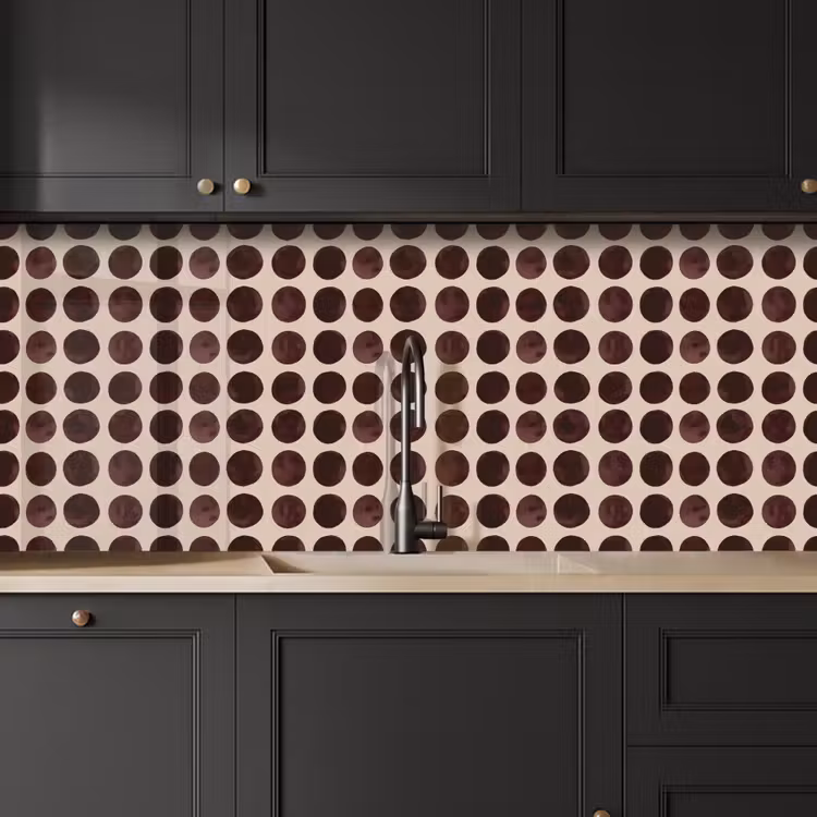 Keuken achterwand - Stippen - Patroon - Bruin — 6