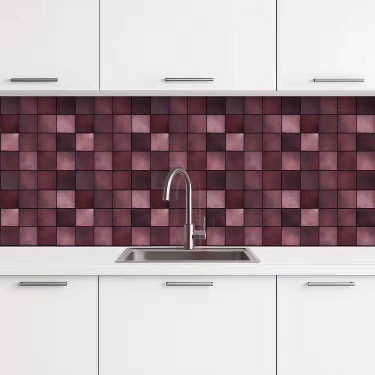 Keuken achterwand - Vierkant - Tegel - Patroon - Paars — 4