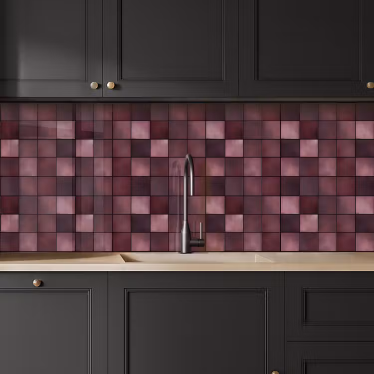 Keuken achterwand - Vierkant - Tegel - Patroon - Paars — 6