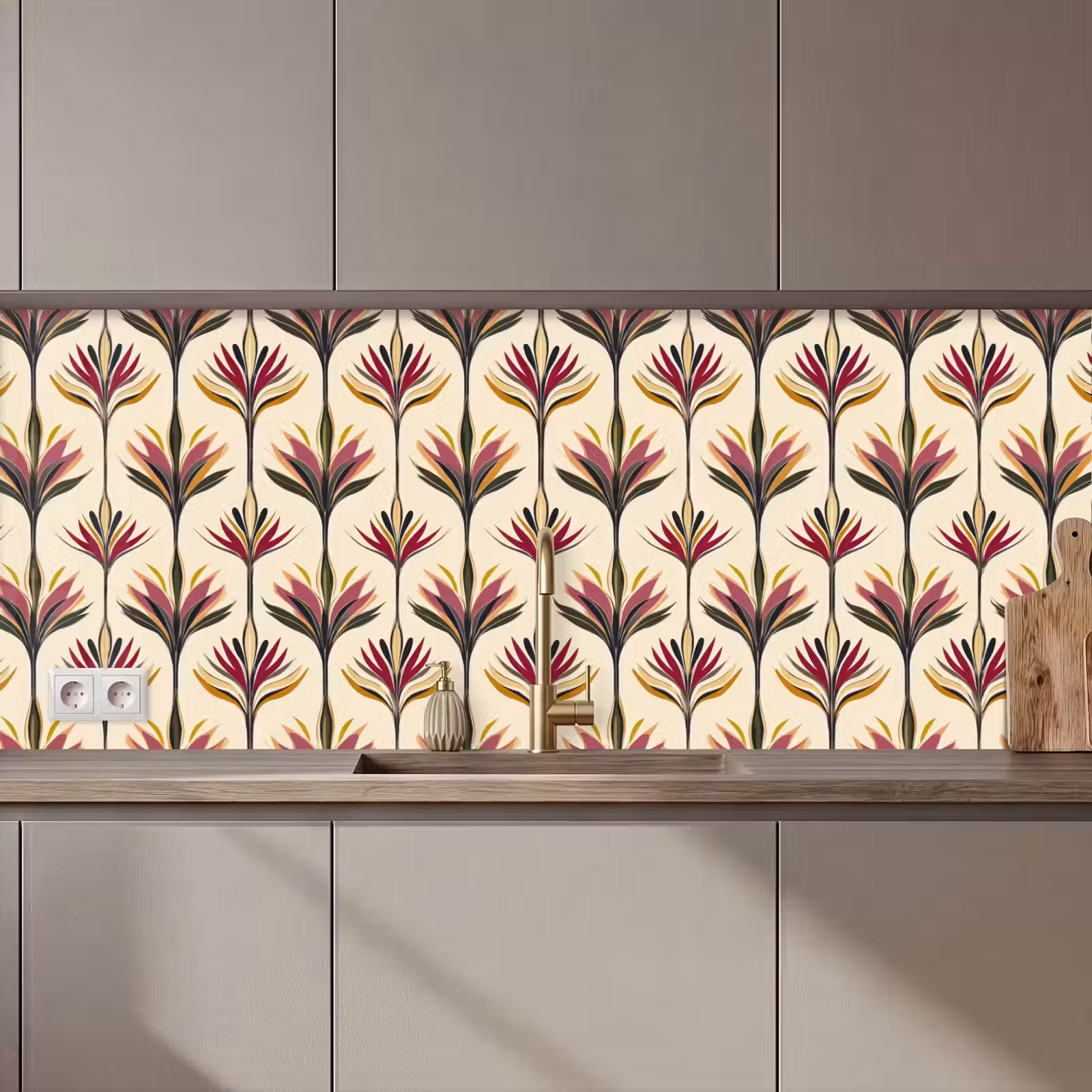 Keuken achterwand - Waaier - Motief - Kleurrijk — 1