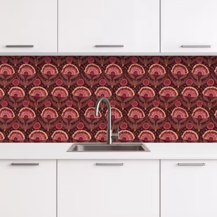 Keuken achterwand - Antiek - Bloemen - Kleurrijk — 4