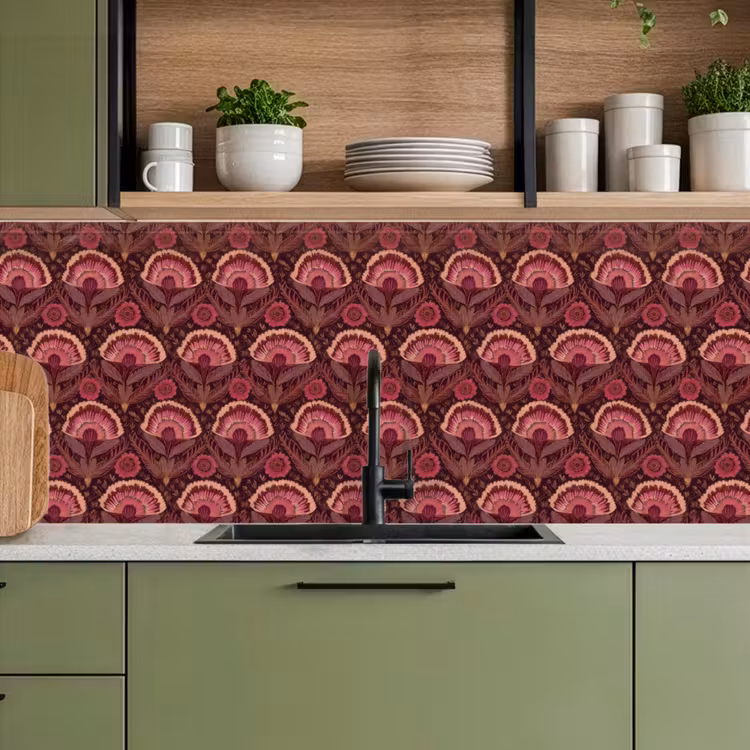 Keuken achterwand - Antiek - Bloemen - Kleurrijk — 8